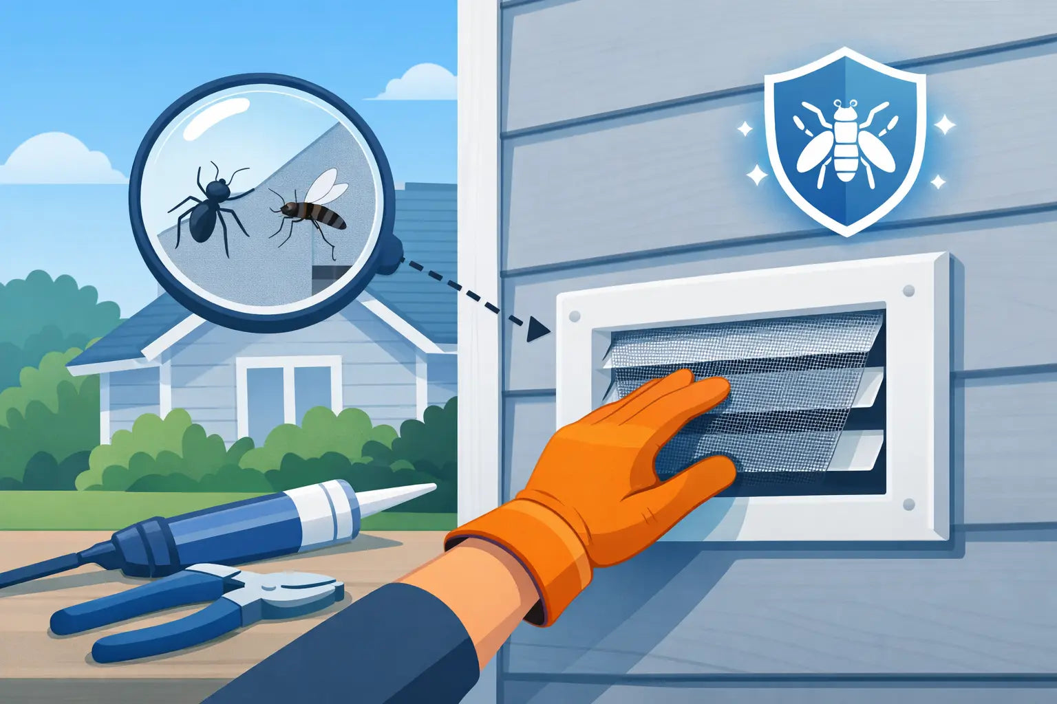 How to Install Bug Blockers on Siding